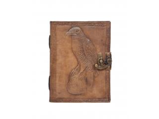 Antique Design Handmade Eagle Embossed Leather Journal Notebook Charcoal Color Journals Notebook & Sketchbook